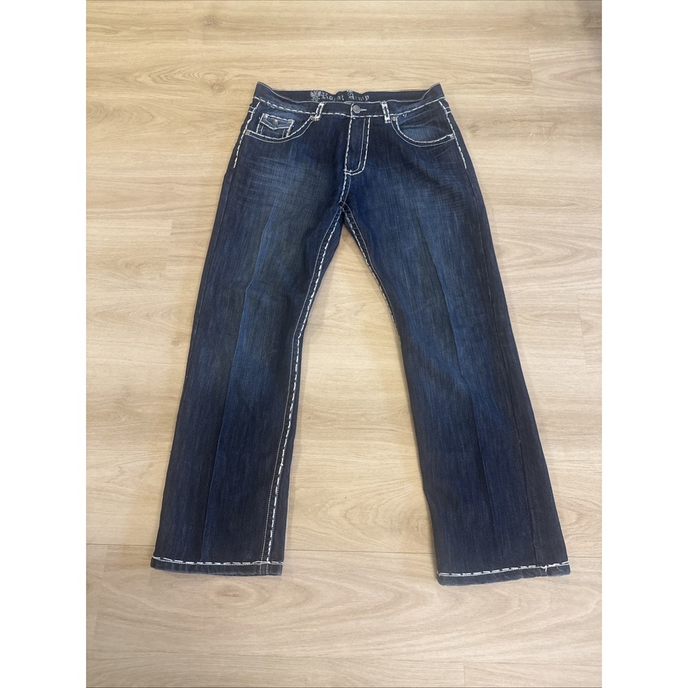 Vintage Royal Army Dark Blue Jeans Men's Size 40x34 Designer